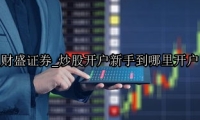 炒股开户新手到哪里开户